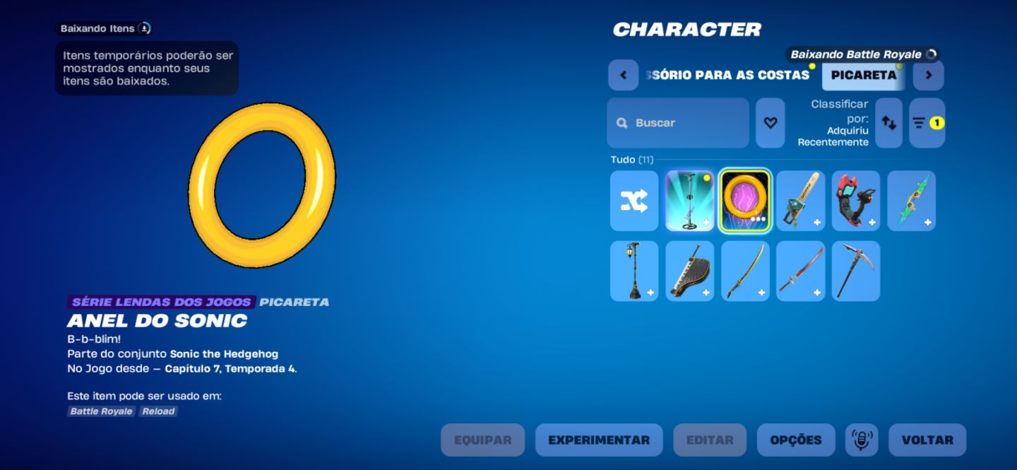 Conta de Fortinite, com 100 vbucks, e 3 skins