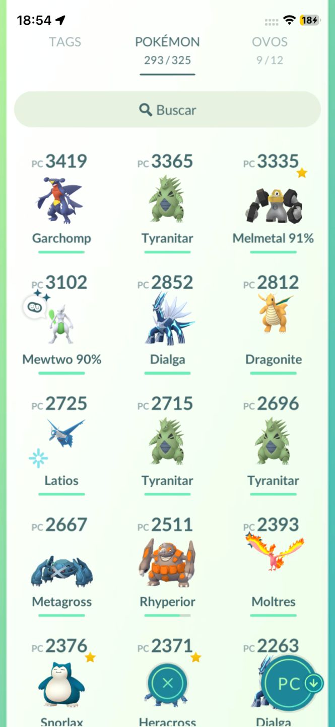 [Promoção] Conta pokemon go com 19 lendarios lvl 33 (FULL ACESSO)