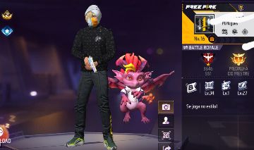 Conta ff super bot com gola alta preta