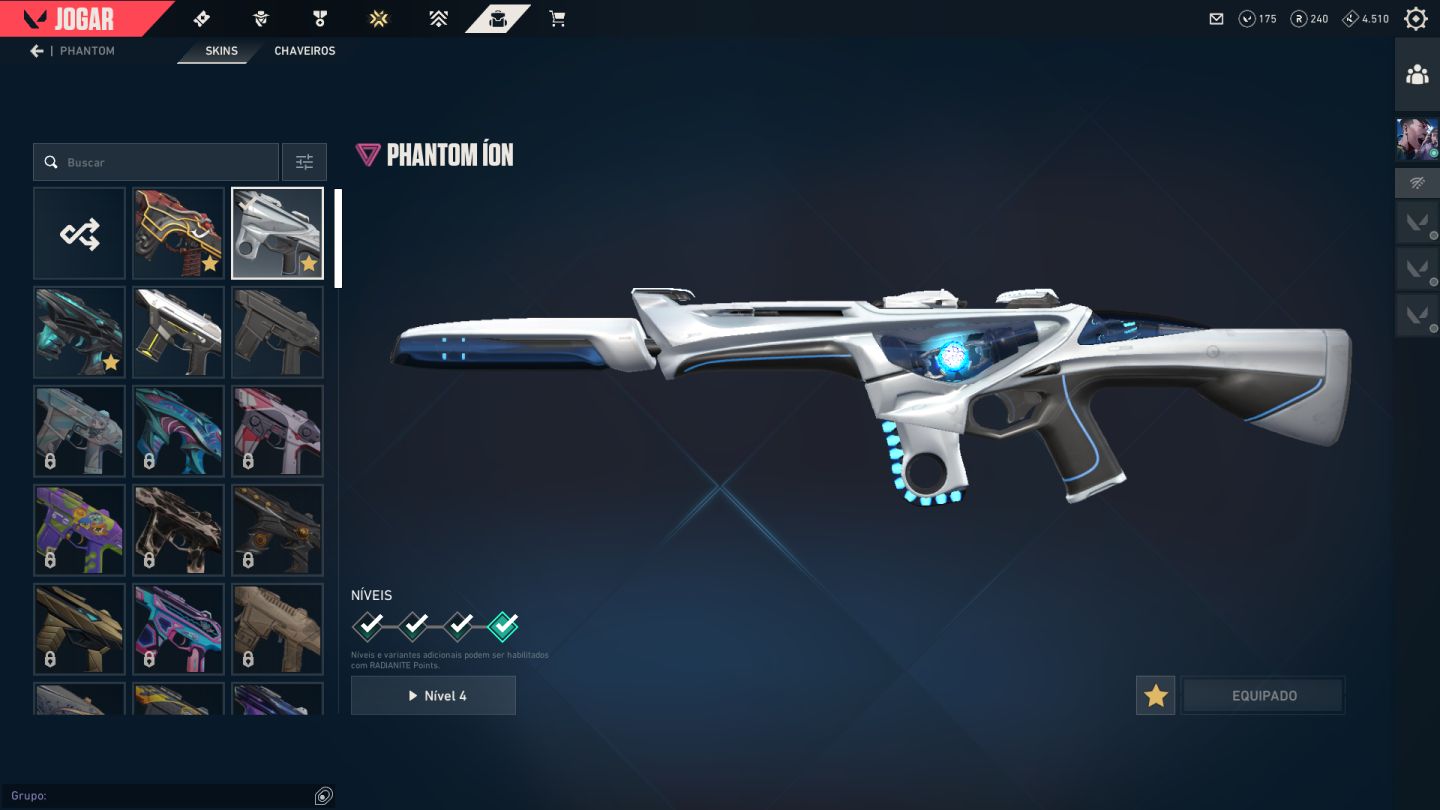 Conta valorant com varias skins lvl 192 (conta rara + skins raras) [900+ gastos]