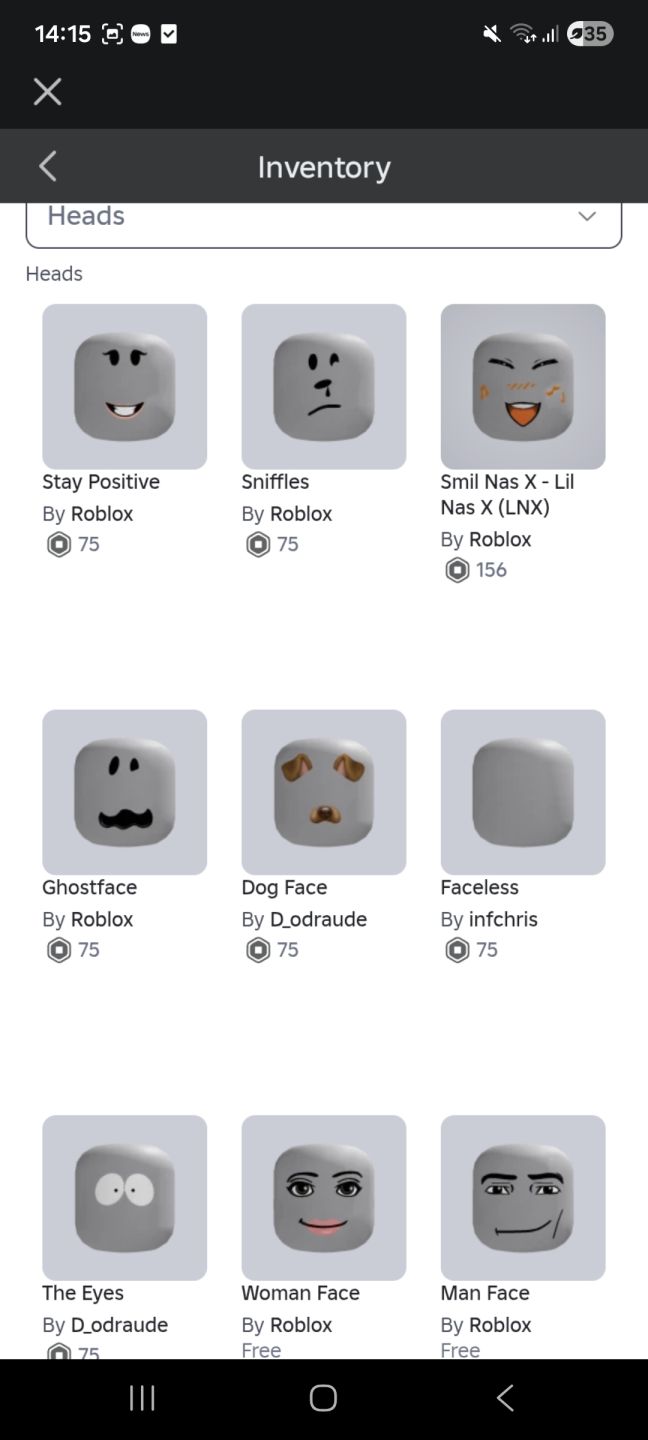 Conta feminina Roblox chat de voz