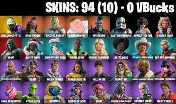 94 Skins - subzero cryptic , war machine , doom , santa dogg , gwenpool
