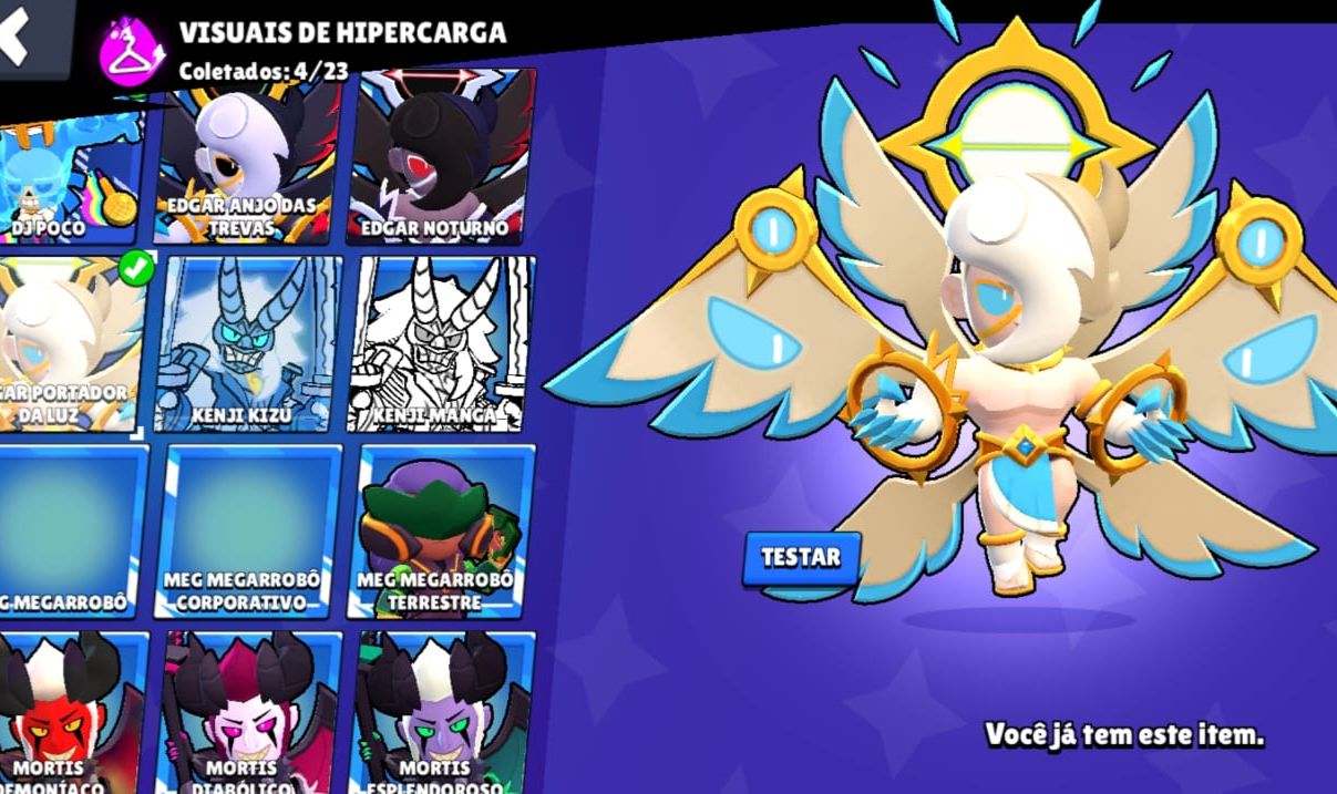 Conta de Brawl Stars gemada com 86 brawlers