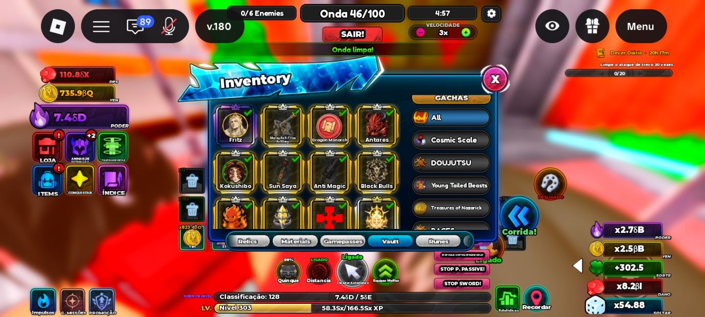 SERVIÇOS & FARM ANIME ASTRAL SIMULATOR