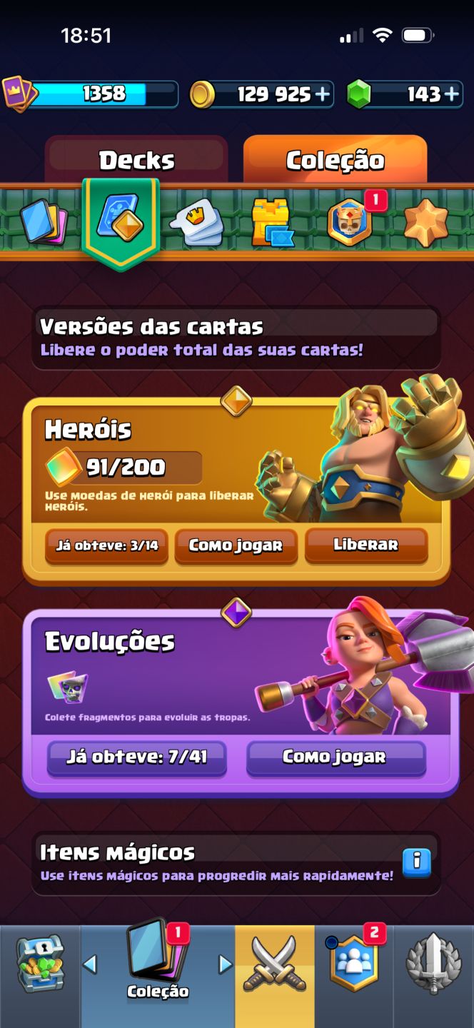 Conta de Clash Royale upada com 4 anos