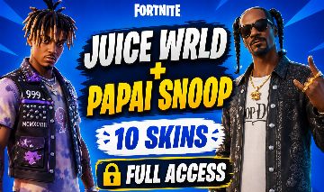 Conta Fortnite | Juice WRLD + Papai Snoop | 10 Skins | Full Access