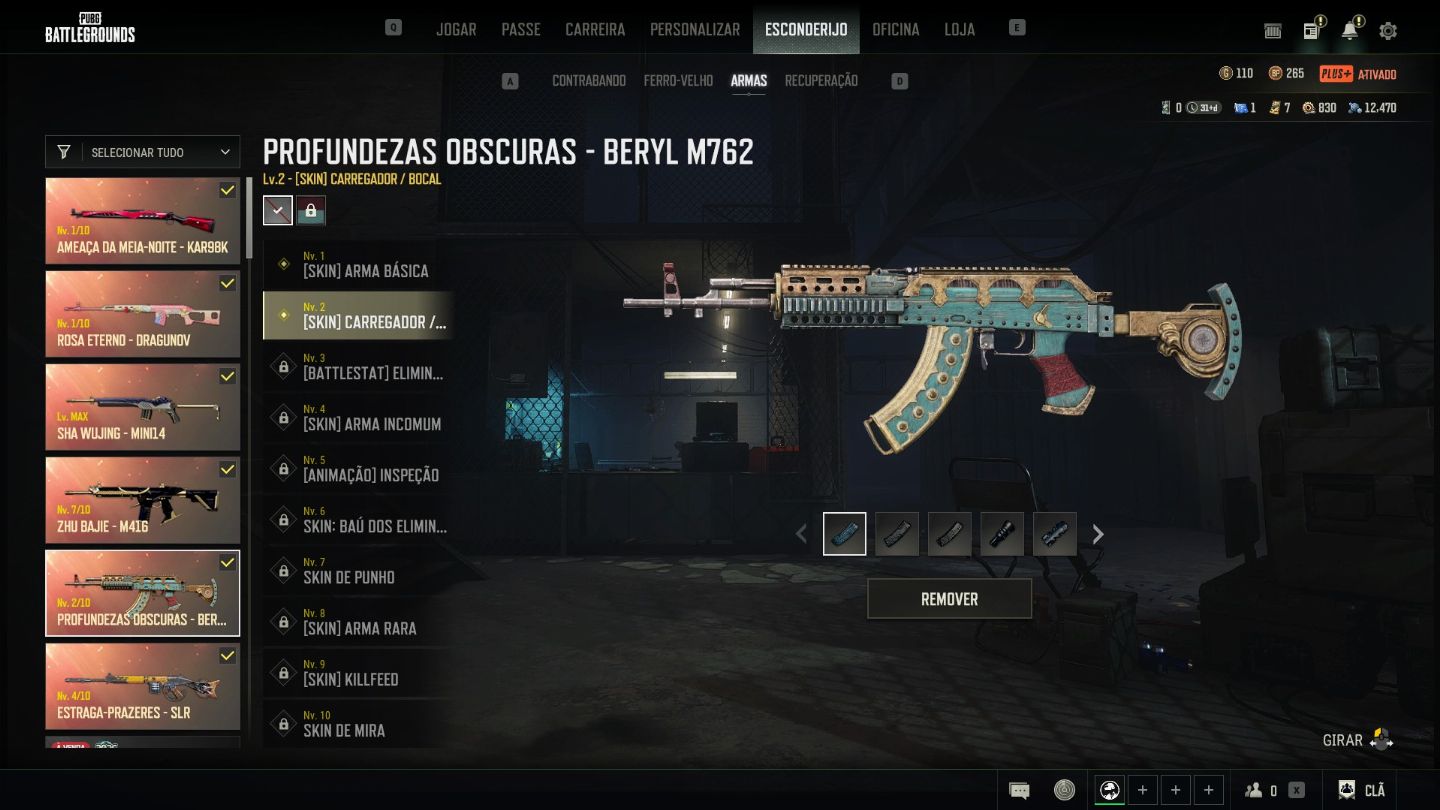 Conta de PUBG Plus STEAM - LVL 500 - 3.420 horas - 6 Armas Pregressivas + croma