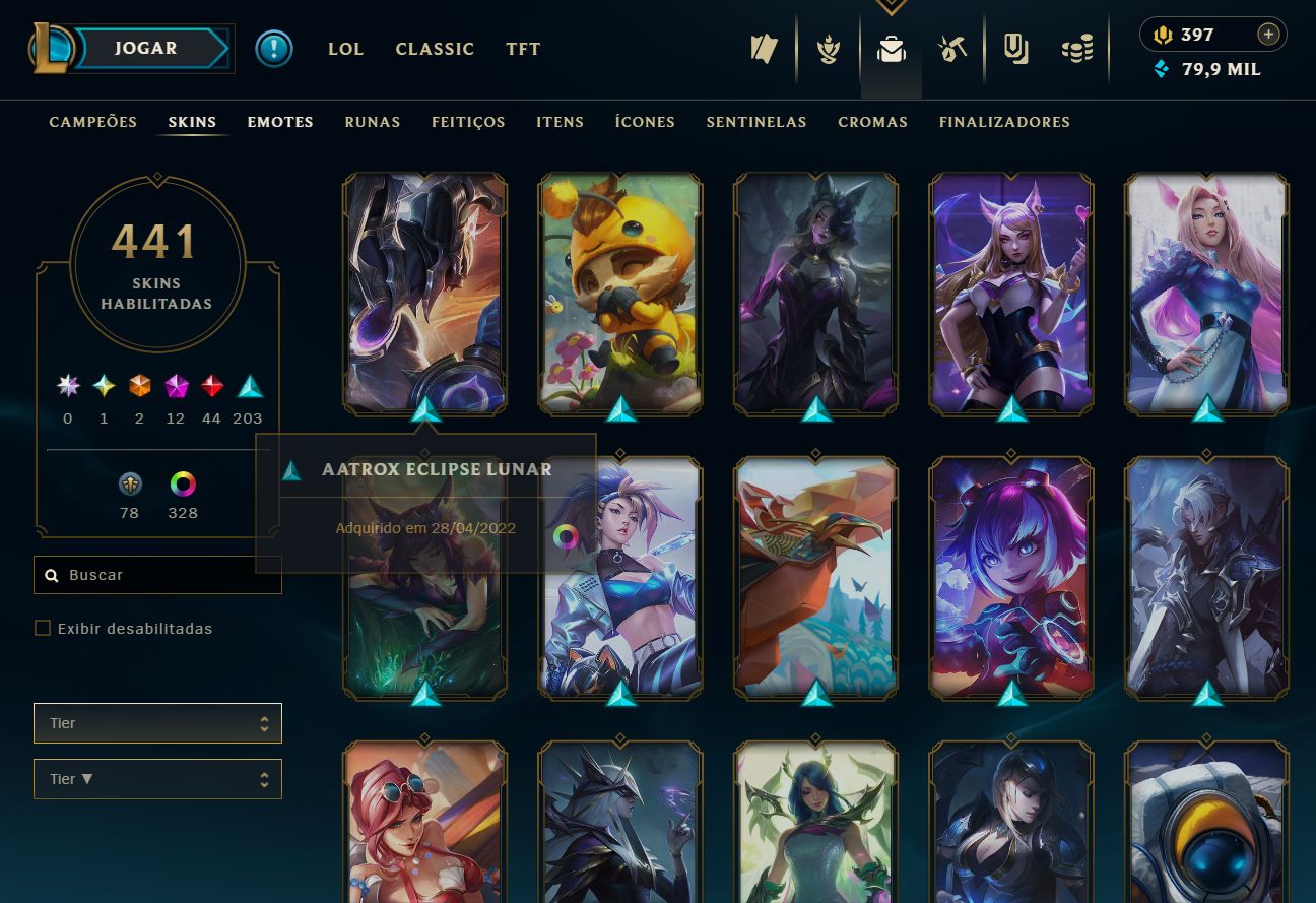 Conta LoL Nivel 700+ Com Skin JINX ARCANE e muito mais!