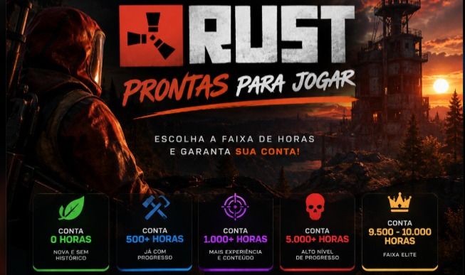 CONTA RUST STEAM | 0 HORAS | CONTA NOVA | FULL ACESSO | PODE ALTERAR DADOS
