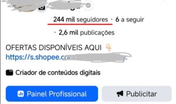 PÁGINA FACEBOOK 244K SEGUIDORES | ACHADINHOS | 1,5M VIEWS
