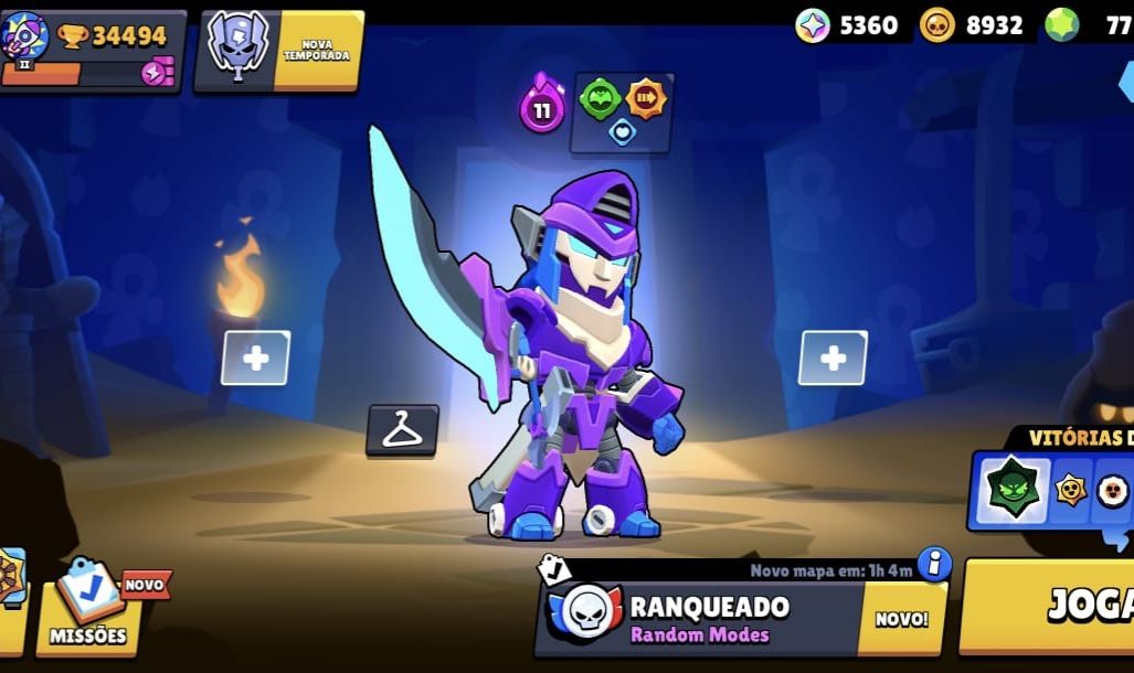 CONTA BRAWL STARS ANTIGA (2019) 96/100 BRAWLERS