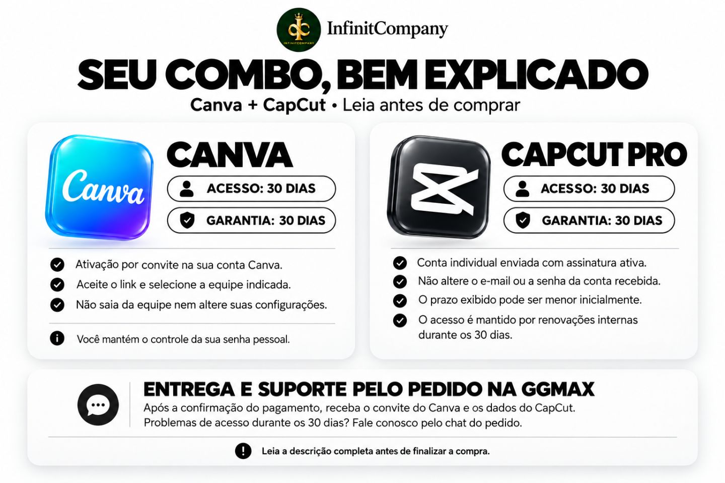 COMBO CAPCUT PRO + CANVA PRO 30 DIAS