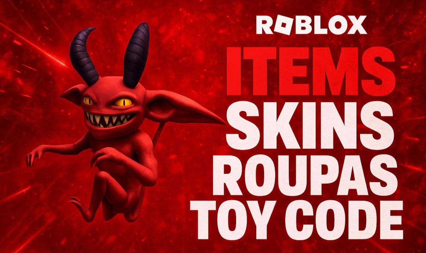 (80% DE DESCONTO ) ToyCodes Roblox Itens/SKINS Raros(DELINQUENT DEMON NA PROMO )