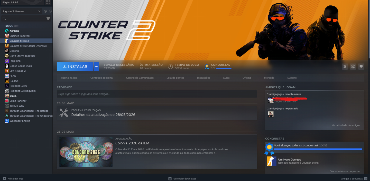 Conta Steam com RESIDENT EVIL REQUIEM E CS2 PRIME