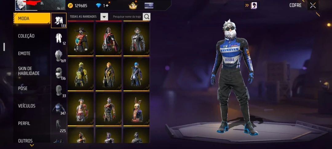 Conta de Free Fire com Passe Antigo