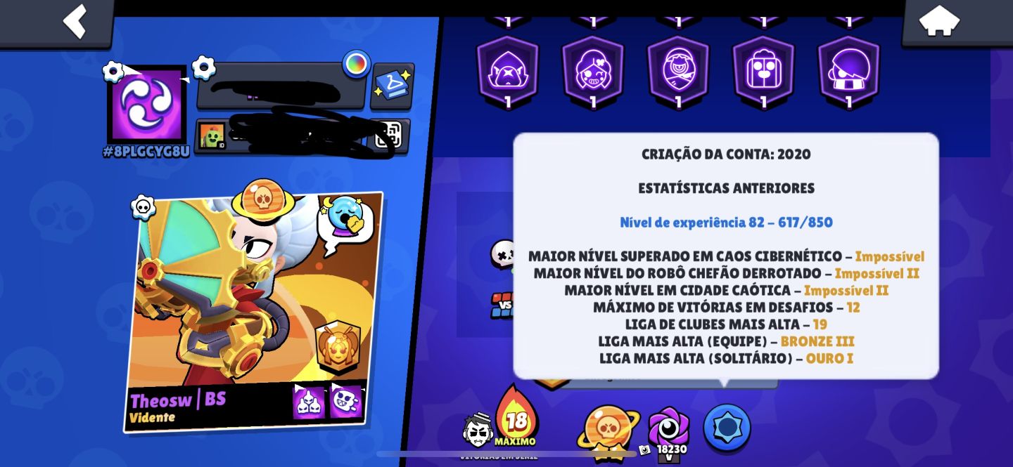 Conta Brawl stars quase max de 2020 301 skins 53k de troféus fama marciana