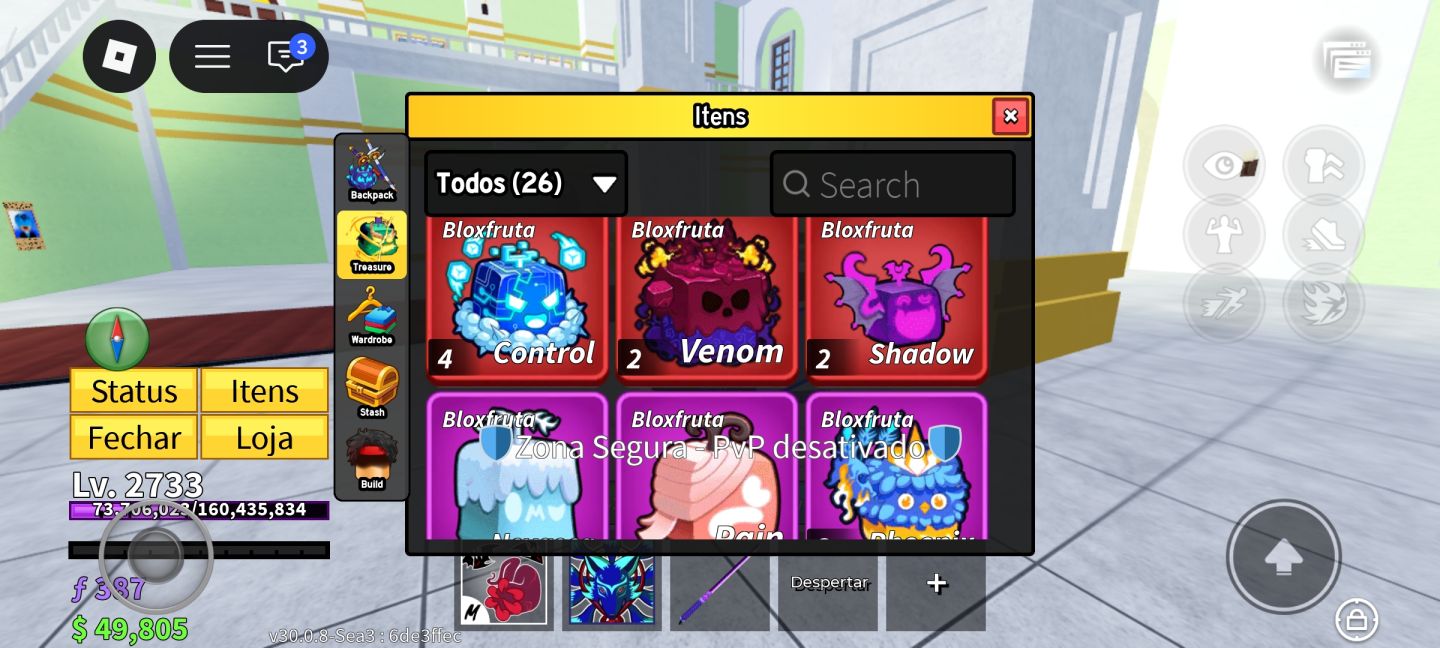 Conta Roblox com várias espadas míticas
