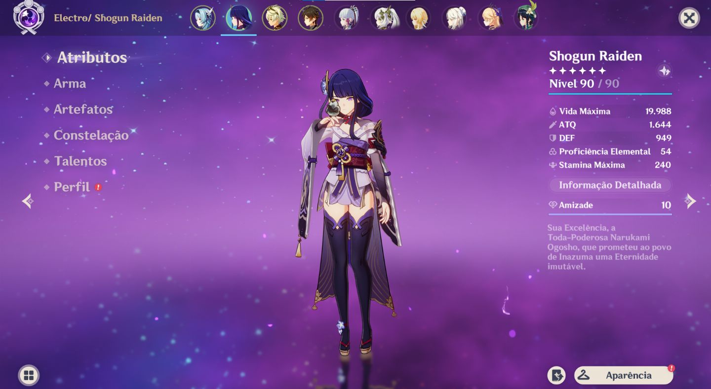 Conta Genshin AR 56 Quase Todos OS Arcontes