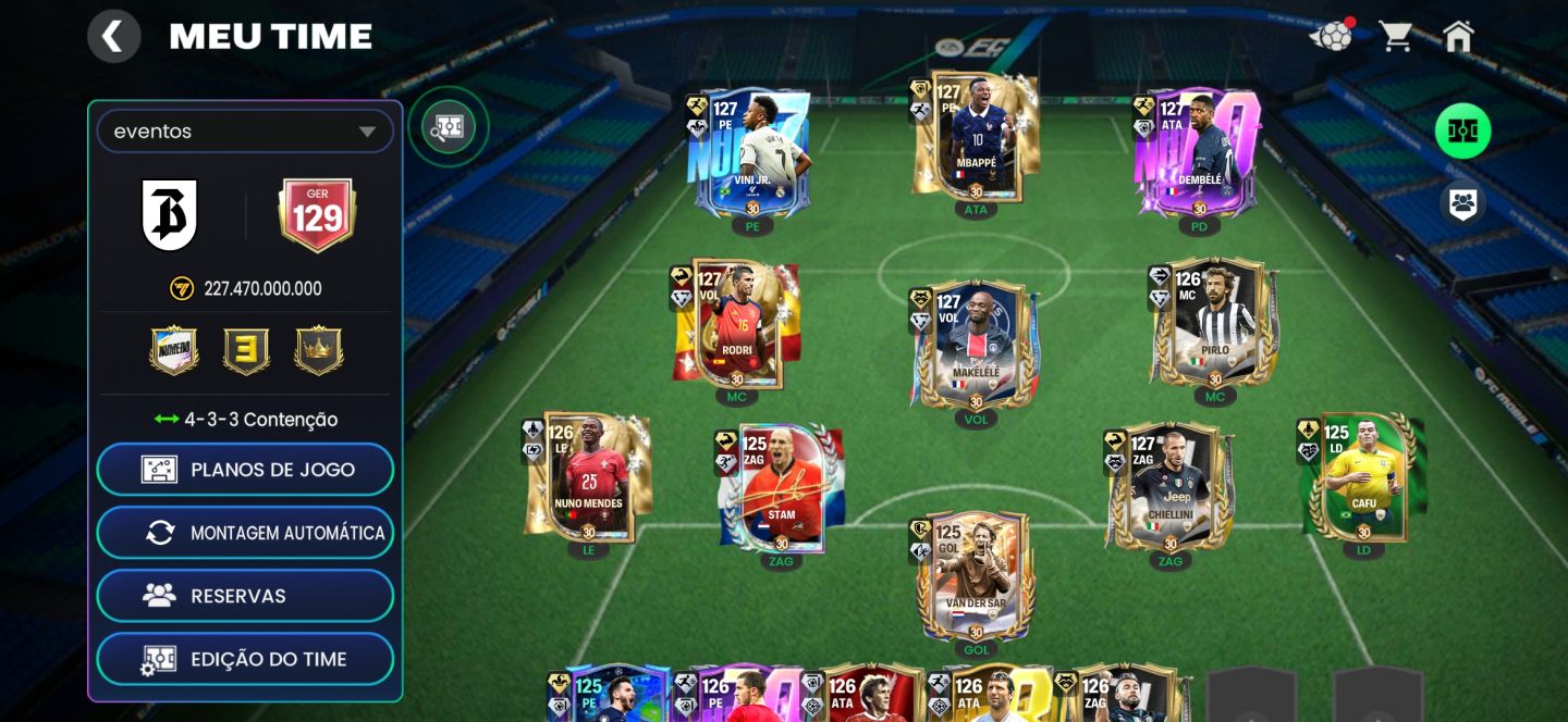 CONTA FC MOBILE MUITO BOA!!!! GER 129 E 94K DE FRAGMENTOS