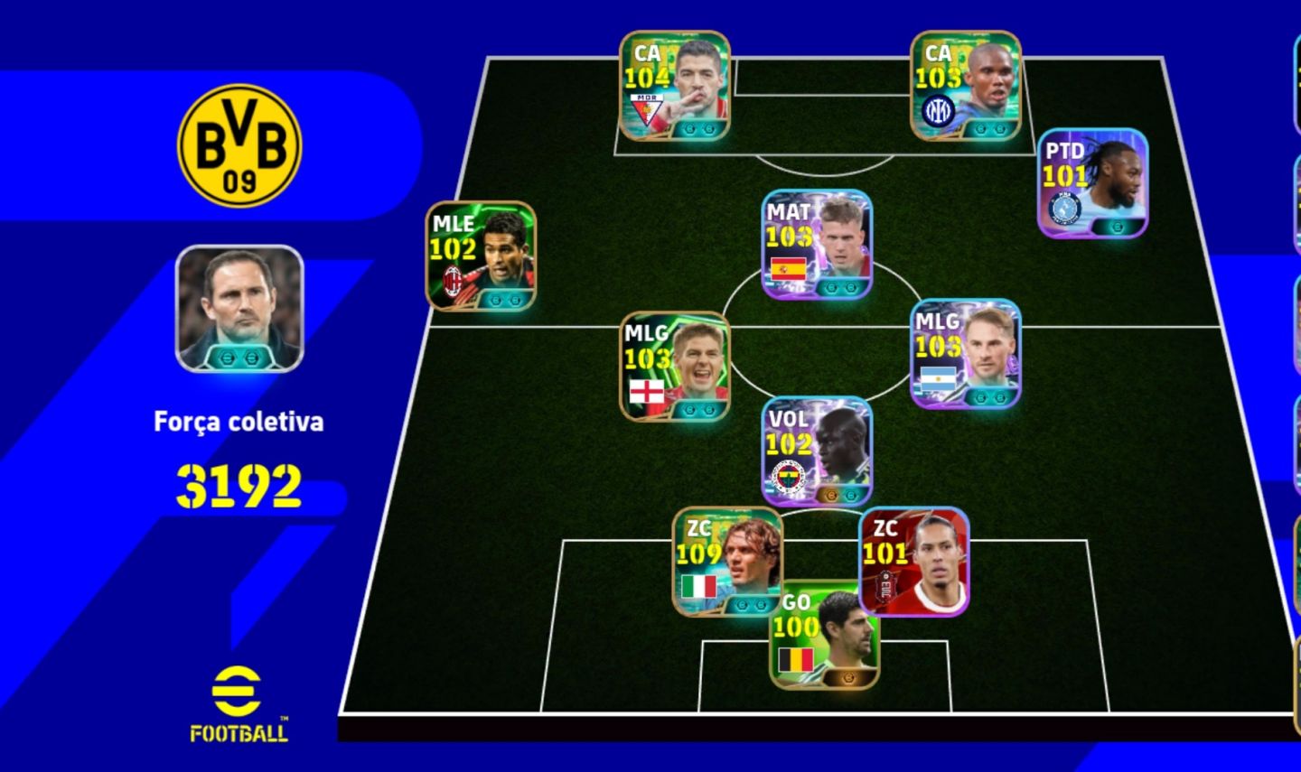 [PROMO] Conta Efootball! 3192 de Força Coletiva + Craques 109/104/103