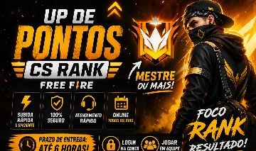 UP DE PONTOS CS RANK FREE FIRE / ENTREGAR RÁPIDA