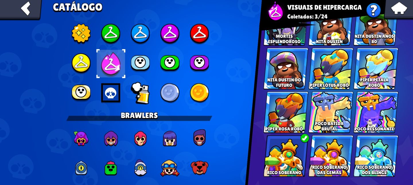 CONTA BRAWL STARS COMPLETA! 66K !VÁRIOS NÍVEL 11!! CONTA DE 2022! ! MUITAS SKINS