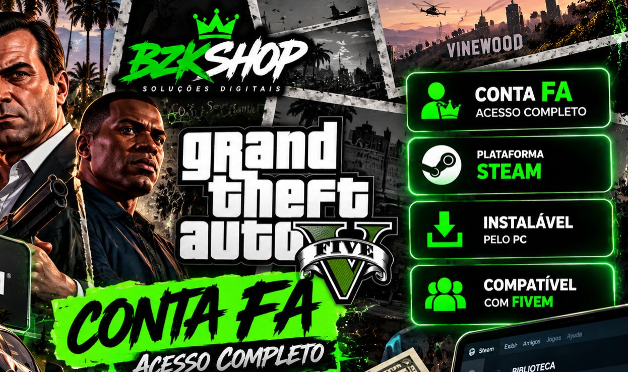 GTA V Steam FA | Acesso Completo | Instalável para PC