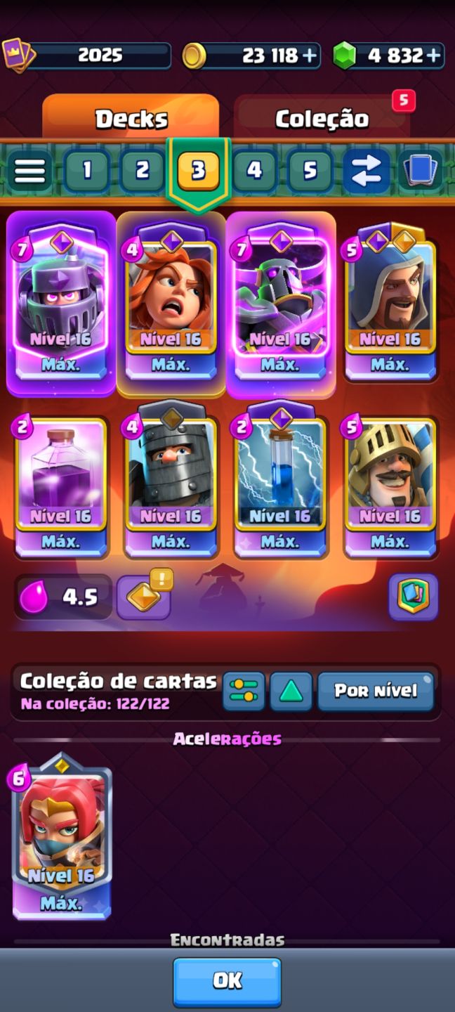 Excelente conta com muitas cartas full