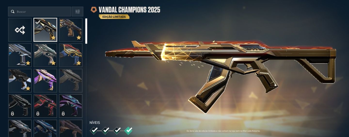 Conta valorant muitas skins de vandal + facas + champions 2025
