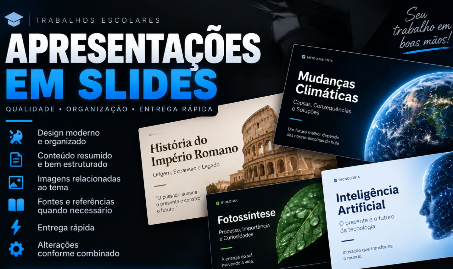 APRESENTAÇÕES ESCOLARES PROFISSIONAIS
