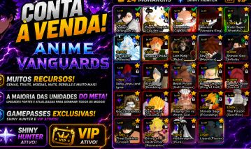 (NEGOCIANDO)CONTA Anime vanguards com 24 monarchs e a maiorias unidades do meta!