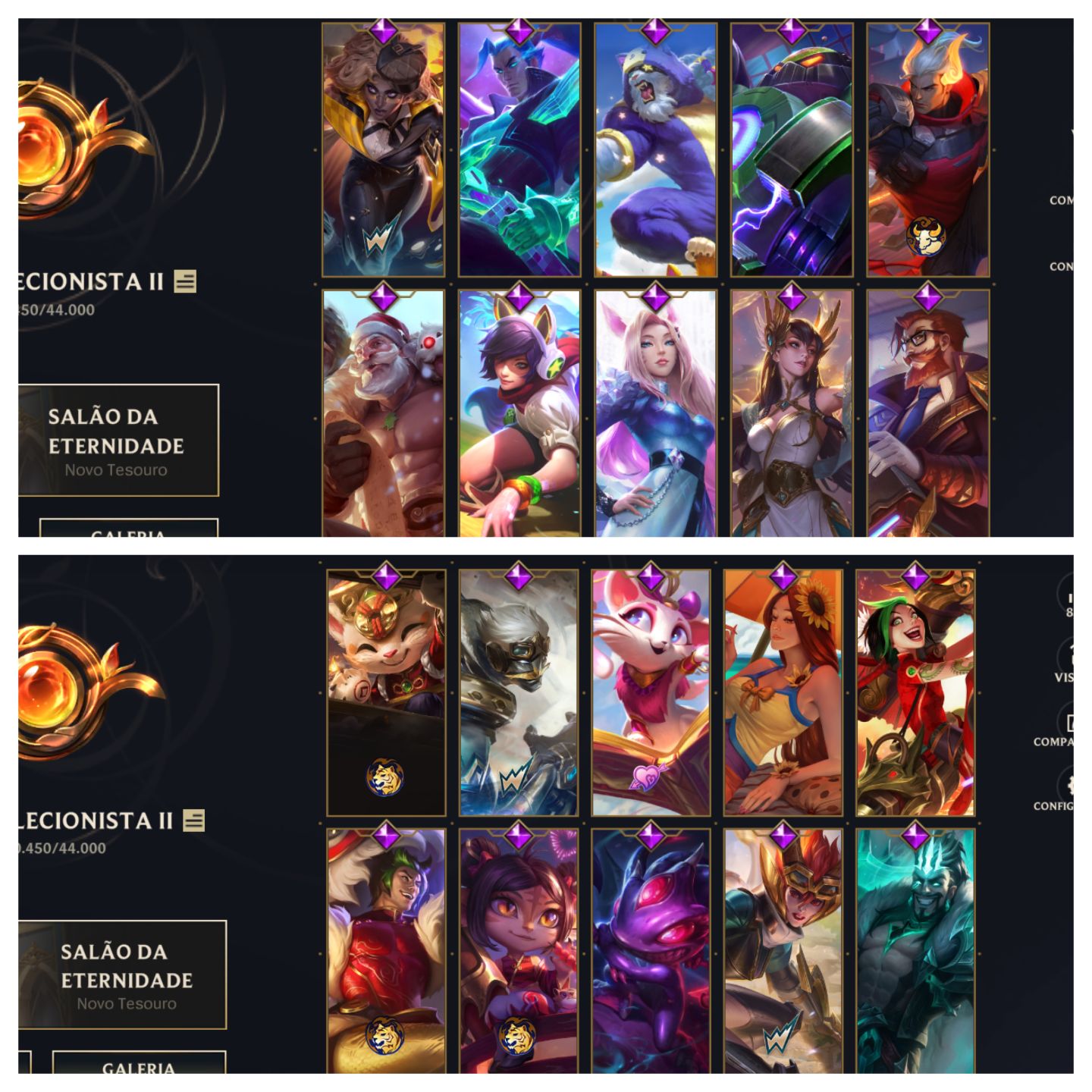 Conta (WR + LoL) 465 Skins total.