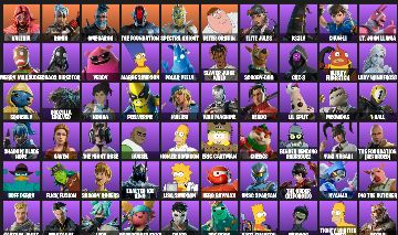 Conta Fortnite 98 skins com Peter Griffin, Goku, Simpsons e muitas collabs