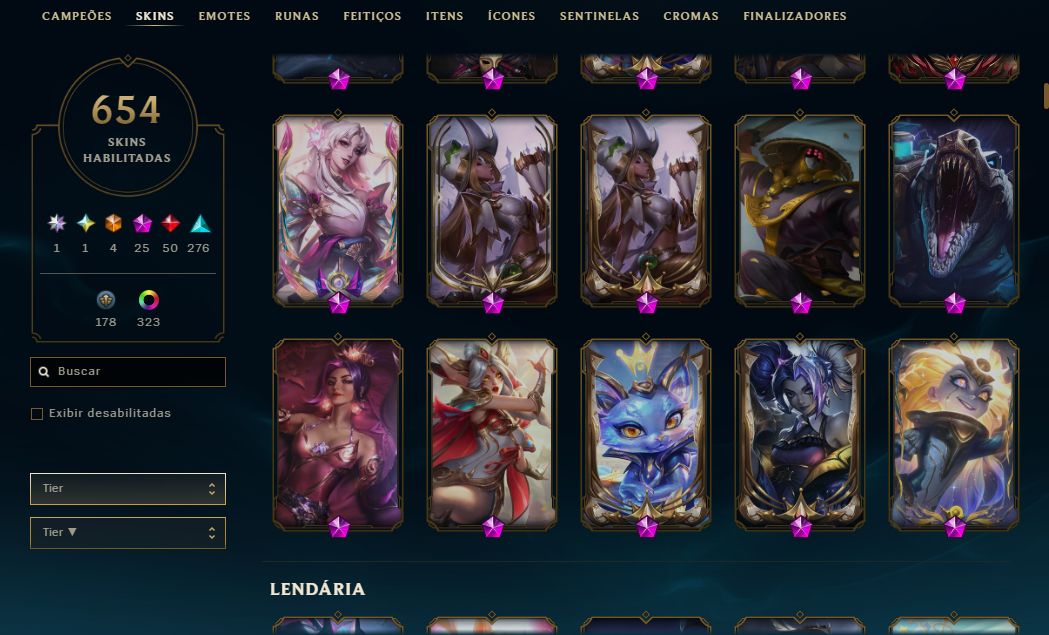 CONTA LOL | 654 SKINS | AHRI LENDA IMORTALIZADA AUTOGRAFADA | SEASON 2018