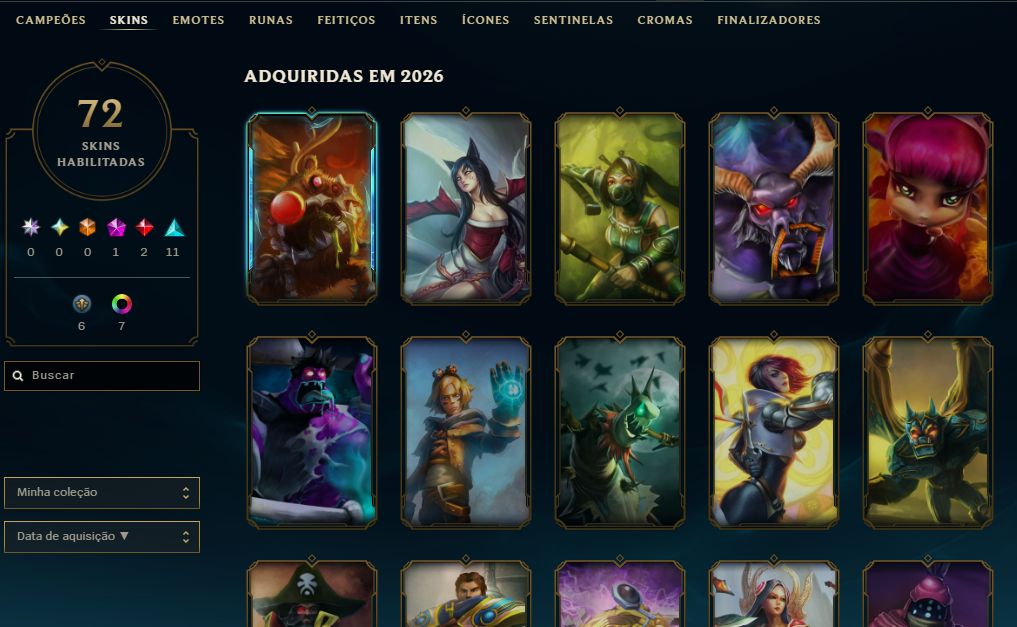 [Entrega Automática] Lol Prata, 72 Skins, Skins Mítica e Lendária, 28K Ea, Lvl69