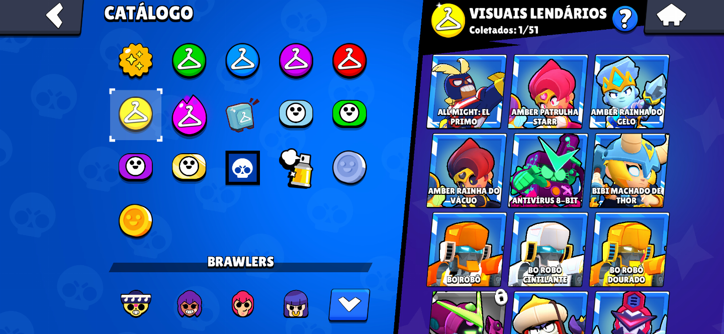 CONTA BRAWL STARS COM MUITOS BRAWLERS, SKINS, GEMAS, MOEDAS E BLINGS