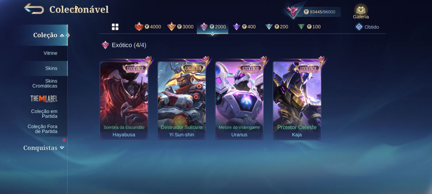 PREMIUM | 330 SKINS | CHOU IORI KOF | BEATRIX PRIME | YSS COLLECTOR | 3 LUCKYBOX