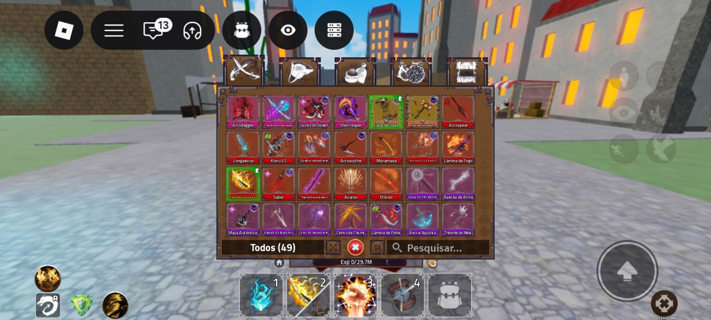 Conta de King legacy com vários itens raros, conta pronta pra pvp ou farm