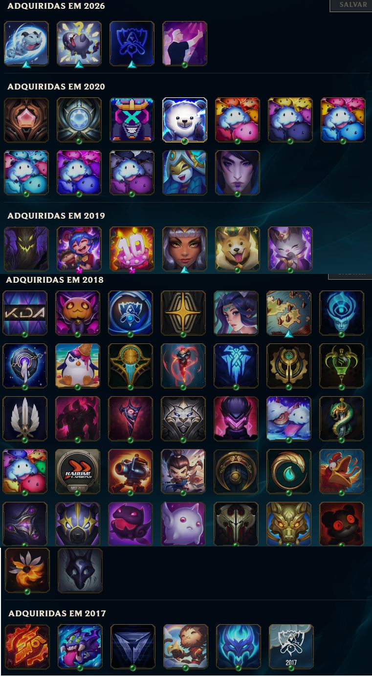 CONTA LOL LEVEL 180