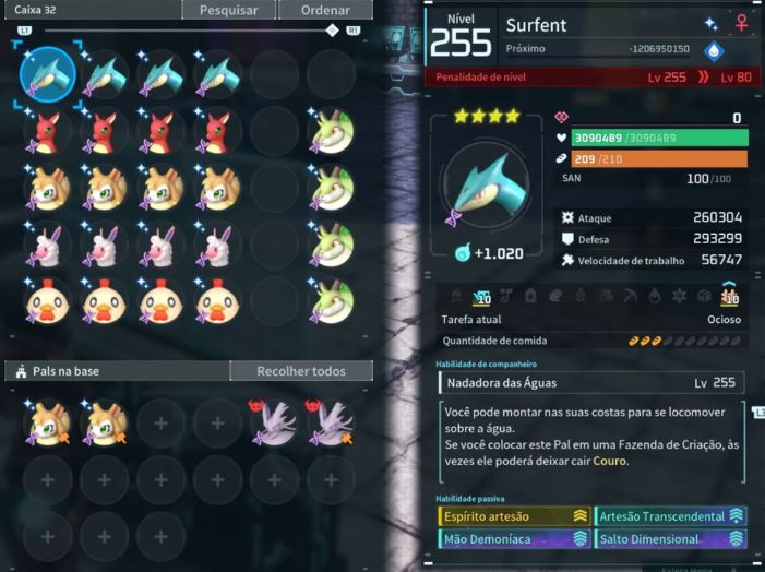 Pals Perfeitos para FARM PalWorld lvl 255 ou 80