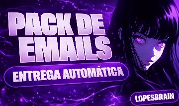 PACK DE EMAILS OUTLOOK, HOTMAIL FIRSTMAIL | PRONTAS PRA USO | ENTREGA AUTOMÁTICA