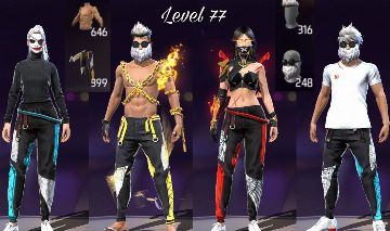 CONTA DE FREE FIRE LEVEL 77 GEMADA FEMININA E MASCULINA VETERANA COM ANGELICAL