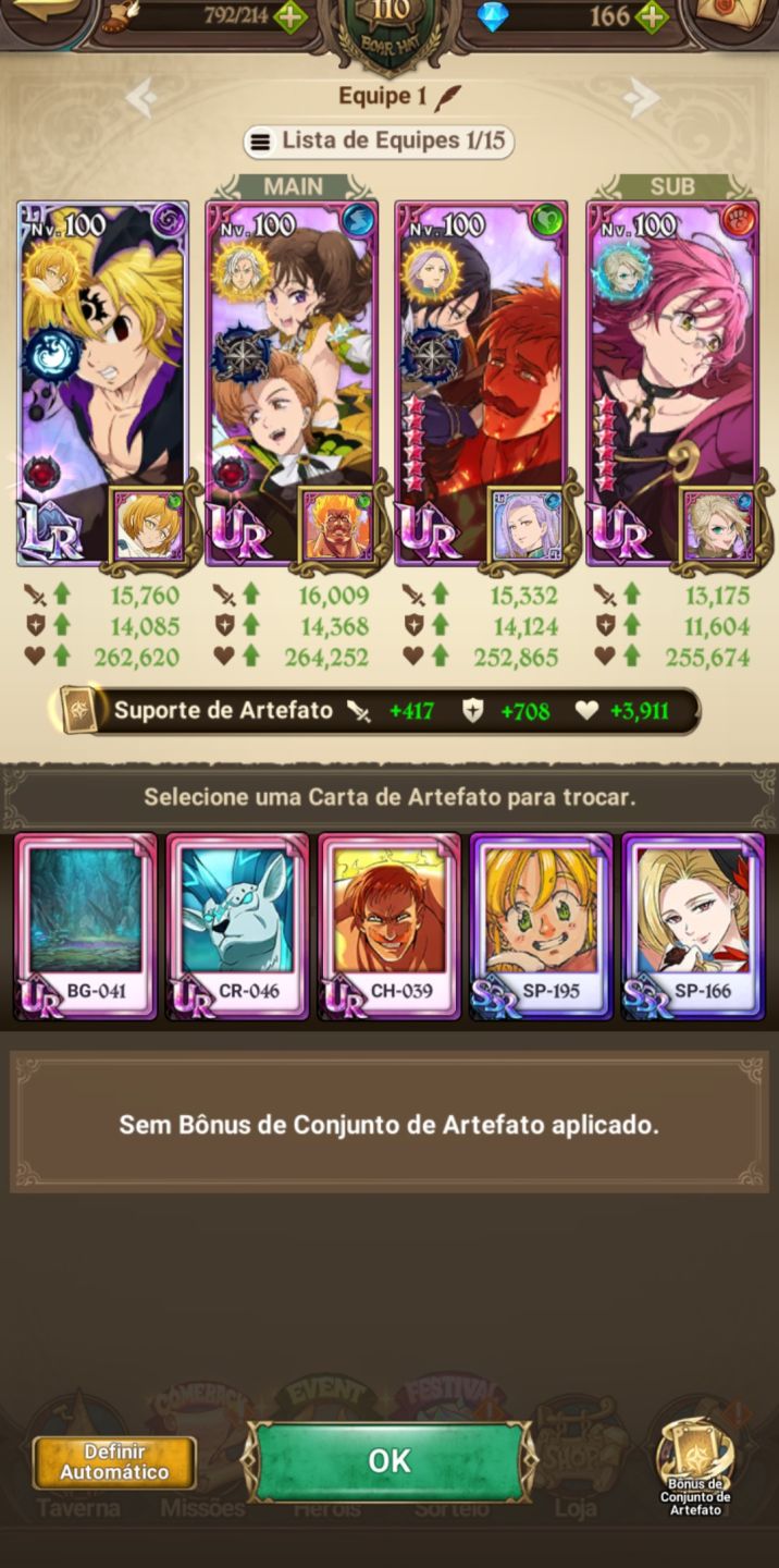 CONTA 7DS GRAND CROSS LR/UR NÍVEL 110 69M GOLD