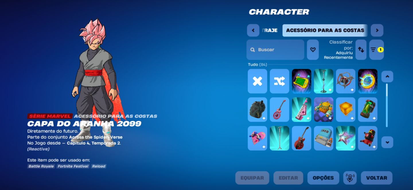 CONTA FORTNITE COM BASTANTE ITENS EXCLUSIVOS