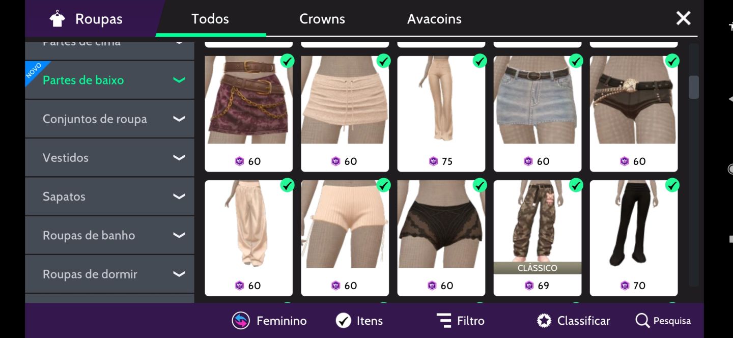 Conta avakin life feminina - lev 54