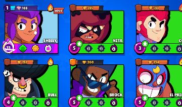 Conta básica de brawl stars com várias lendários
