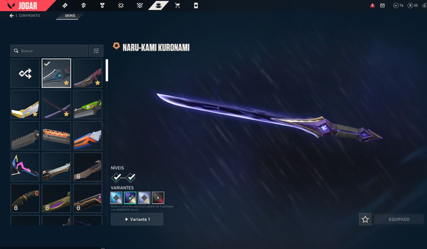 Conta valorant com várias skins!