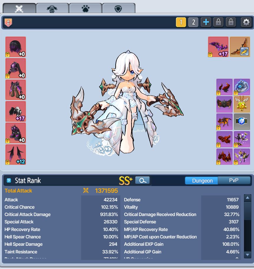 Conta EndGame GrandChase Classic C-Lvl 635 | Média da conta 1KK+