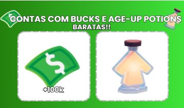 ADOPT ME! CONTAS COM BUCKS + AGE-UP POTIONS (ENTREGA AUTOMÁTICA!!)