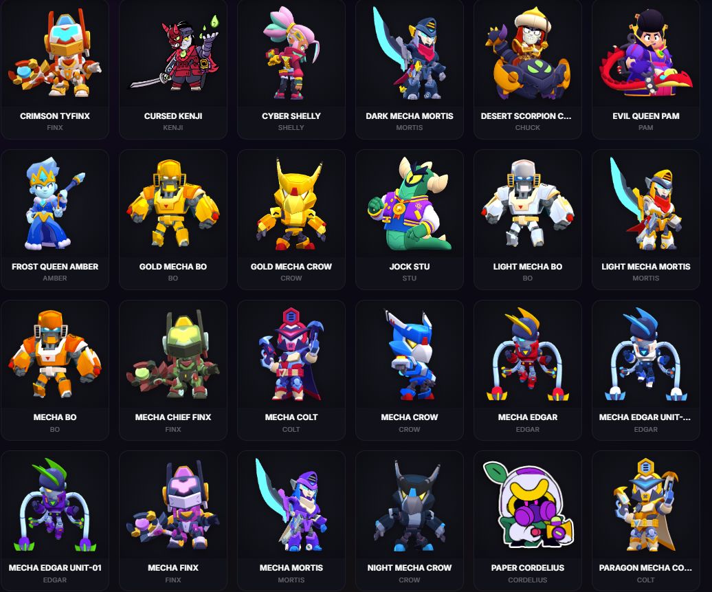 CONTA ENDGAME BRAWL STARS - 84.6K+ TROFÉUS - 514 SKINS COMPRADAS(Ler descrição)